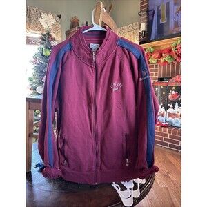 Cuffy's Cape Cod Jacket Mens XL Maroon/Red Full Zip Bomber Vintage Sweatshirt